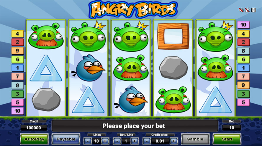 Angry Birds игровой автомат играть онлайн.